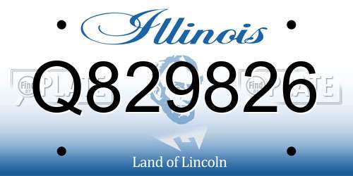 Q829826 Illinois License Plate
