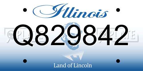 Q829842 Illinois License Plate