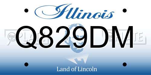 Q829DM Illinois License Plate