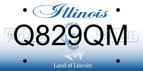 Q829QM Illinois License Plate