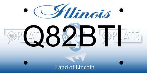 Q82BTI Illinois License Plate