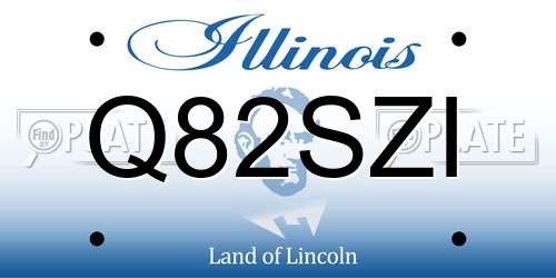 Q82SZI Illinois License Plate