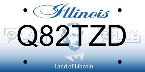Q82TZD Illinois License Plate
