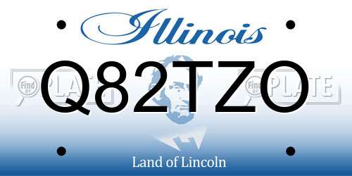 Q82TZO Illinois License Plate