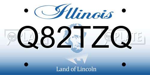 Q82TZQ Illinois License Plate
