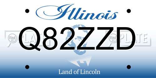 Q82ZZD Illinois License Plate