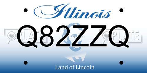 Q82ZZQ Illinois License Plate