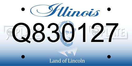 Q830127 Illinois License Plate