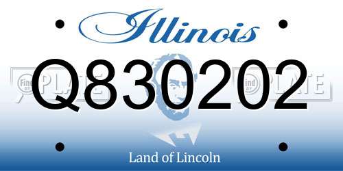 Q830202 Illinois License Plate