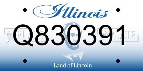 Q830391 Illinois License Plate