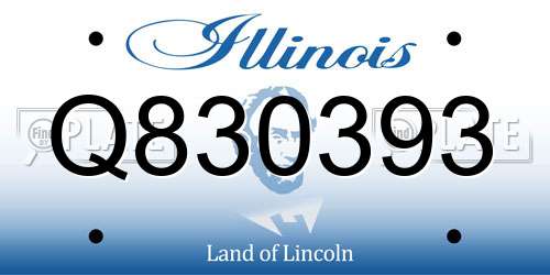 Q830393 Illinois License Plate