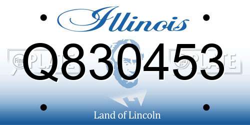 Q830453 Illinois License Plate