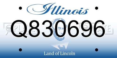 Q830696 Illinois License Plate