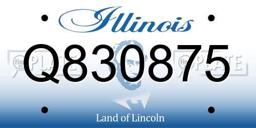 Q830875 Illinois License Plate