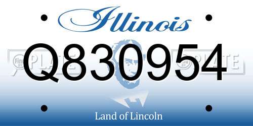 Q830954 Illinois License Plate