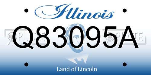 Q83095A Illinois License Plate