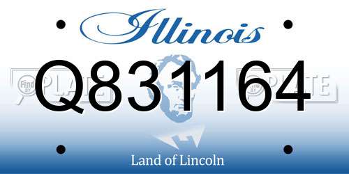 Q831164 Illinois License Plate