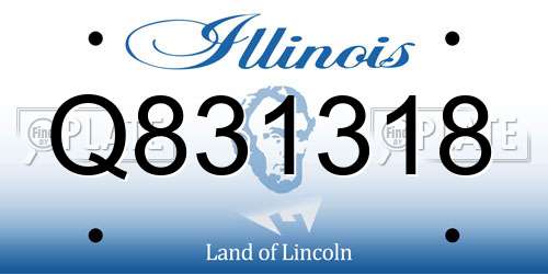 Q831318 Illinois License Plate