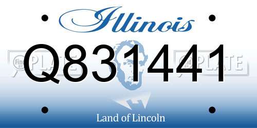 Q831441 Illinois License Plate