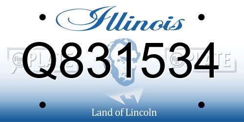 Q831534 Illinois License Plate