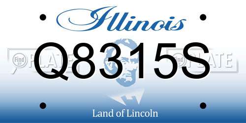 Q8315S Illinois License Plate