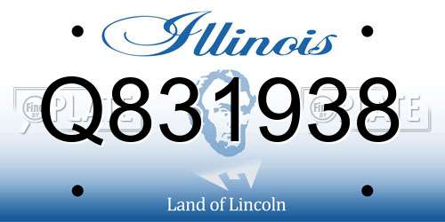 Q831938 Illinois License Plate