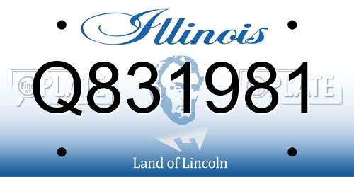 Q831981 Illinois License Plate