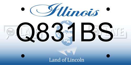 Q831BS Illinois License Plate