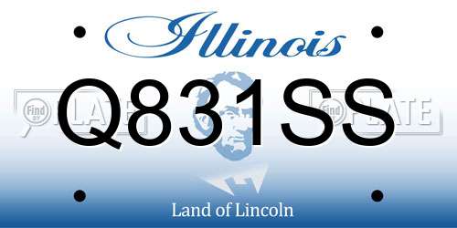 Q831SS Illinois License Plate