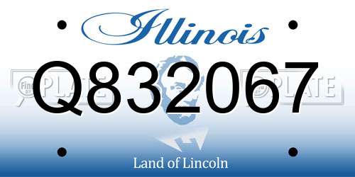 Q832067 Illinois License Plate