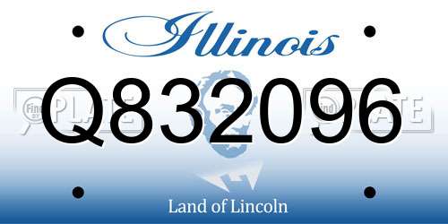 Q832096 Illinois License Plate