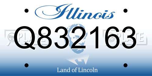 Q832163 Illinois License Plate