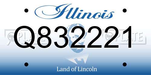 Q832221 Illinois License Plate