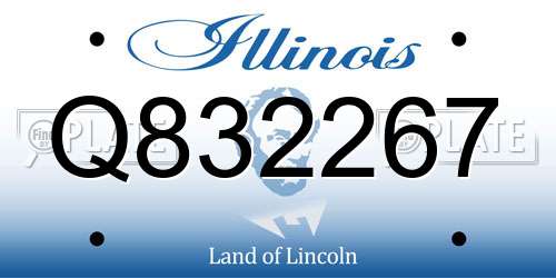 Q832267 Illinois License Plate