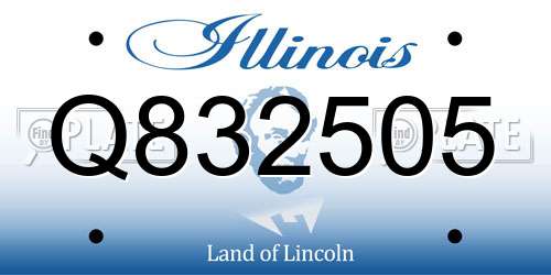 Q832505 Illinois License Plate