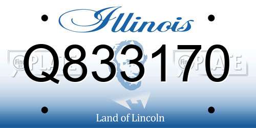 Q833170 Illinois License Plate