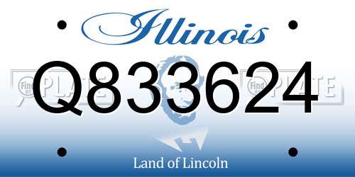 Q833624 Illinois License Plate