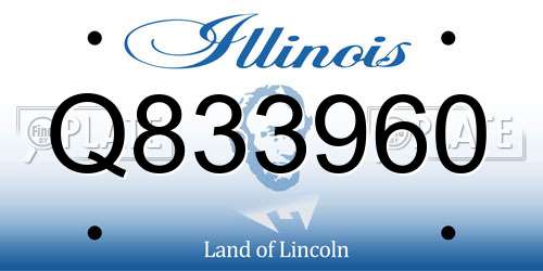 Q833960 Illinois License Plate