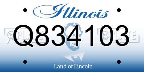 Q834103 Illinois License Plate