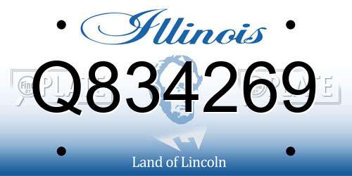 Q834269 Illinois License Plate
