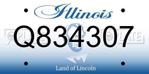 Q834307 Illinois License Plate