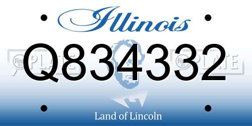 Q834332 Illinois License Plate