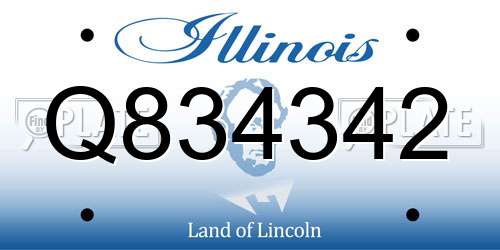 Q834342 Illinois License Plate