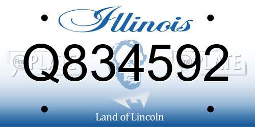 Q834592 Illinois License Plate