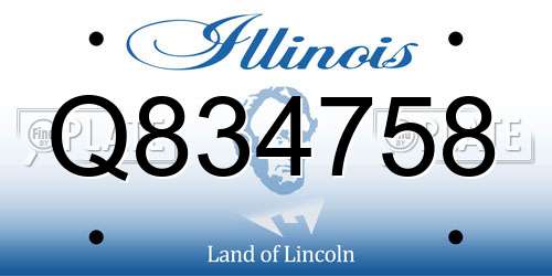 Q834758 Illinois License Plate