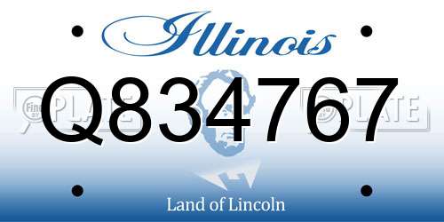 Q834767 Illinois License Plate