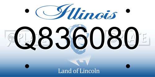 Q836080 Illinois License Plate