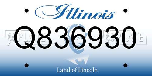 Q836930 Illinois License Plate