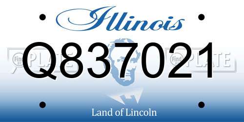 Q837021 Illinois License Plate