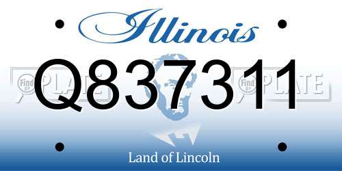 Q837311 Illinois License Plate